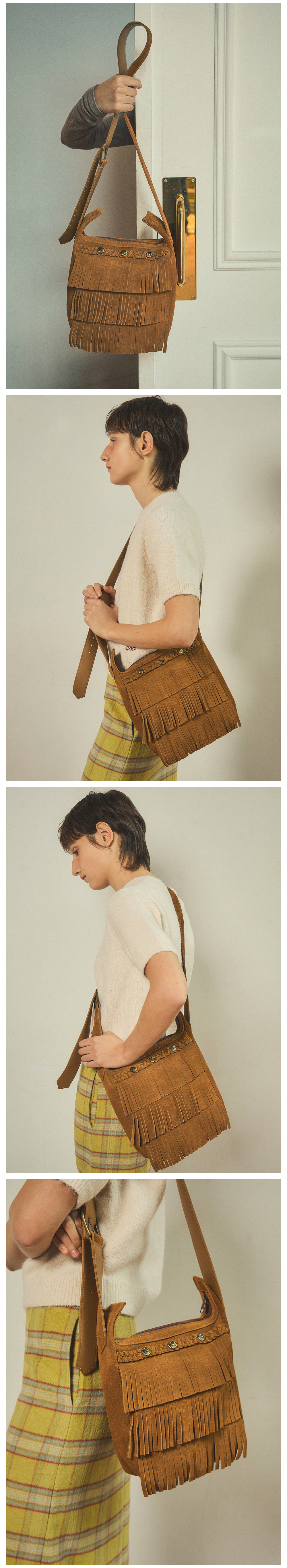 western real suede bag_Camel