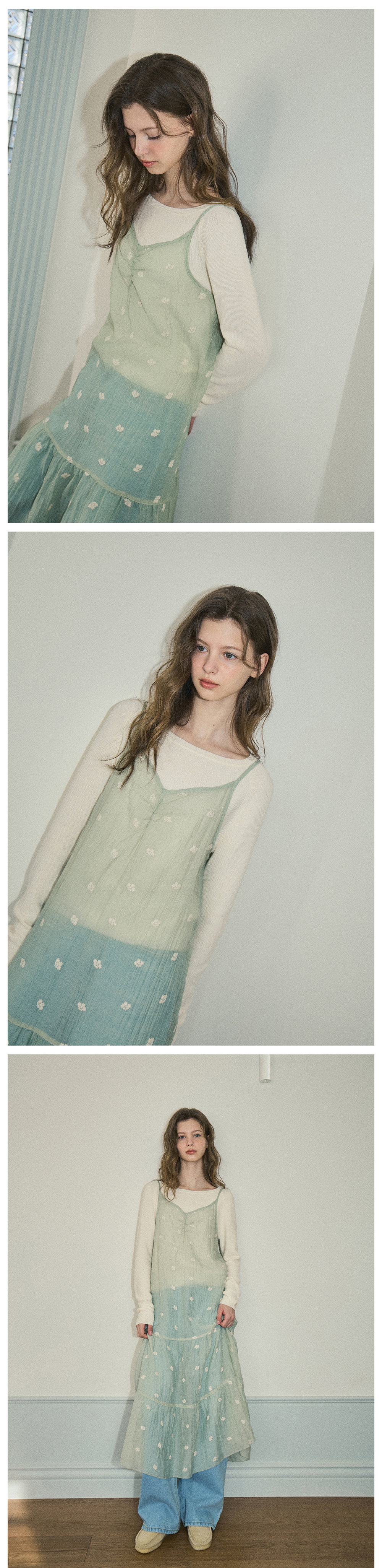 긴팔 티셔츠 모델 착용 이미지-S1L6