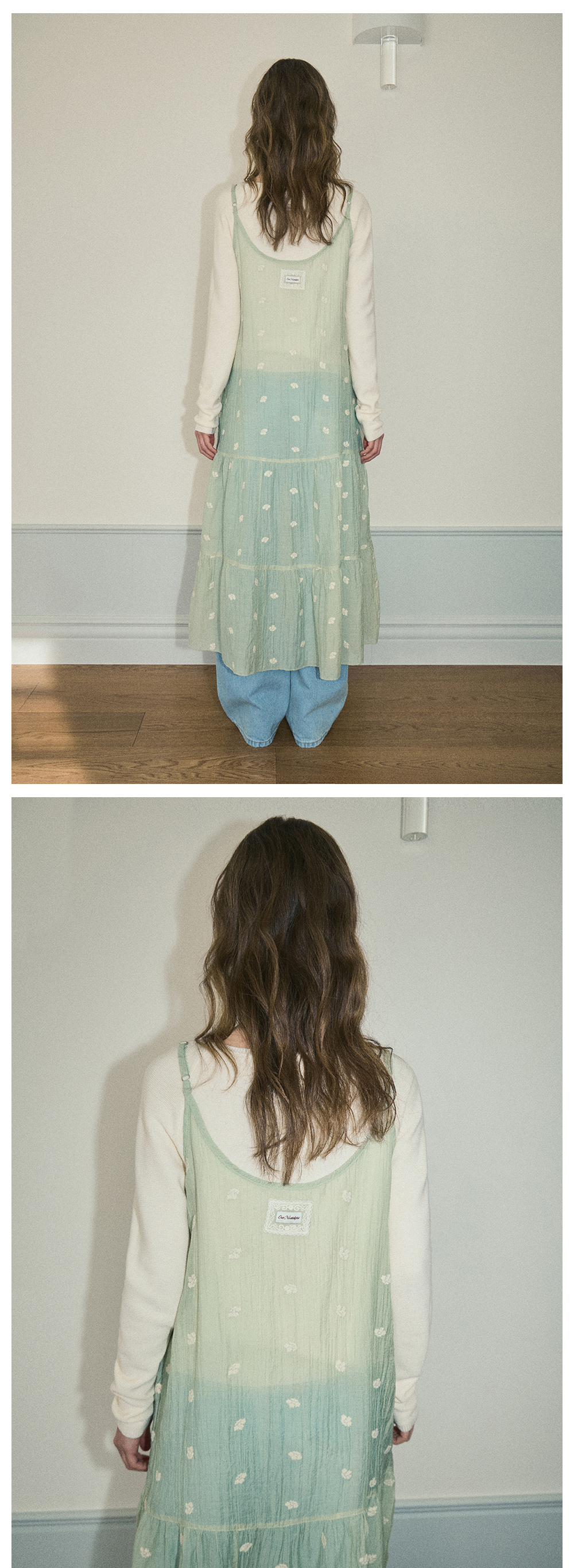 긴팔 티셔츠 모델 착용 이미지-S1L3