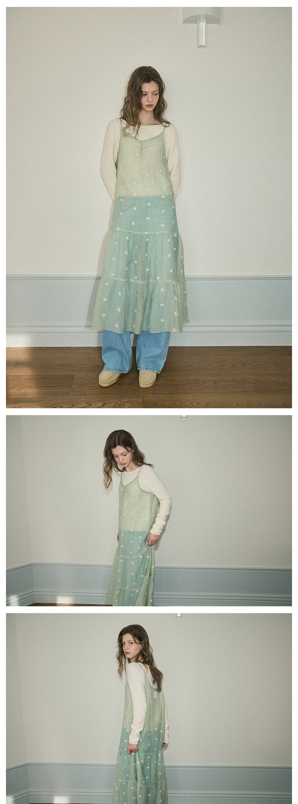 긴팔 티셔츠 모델 착용 이미지-S1L5