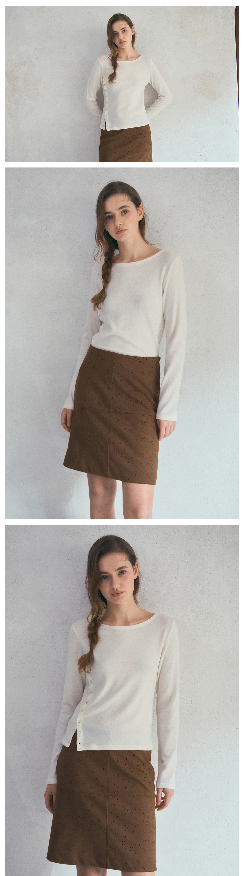 긴팔 티셔츠 모델 착용 이미지-S1L13