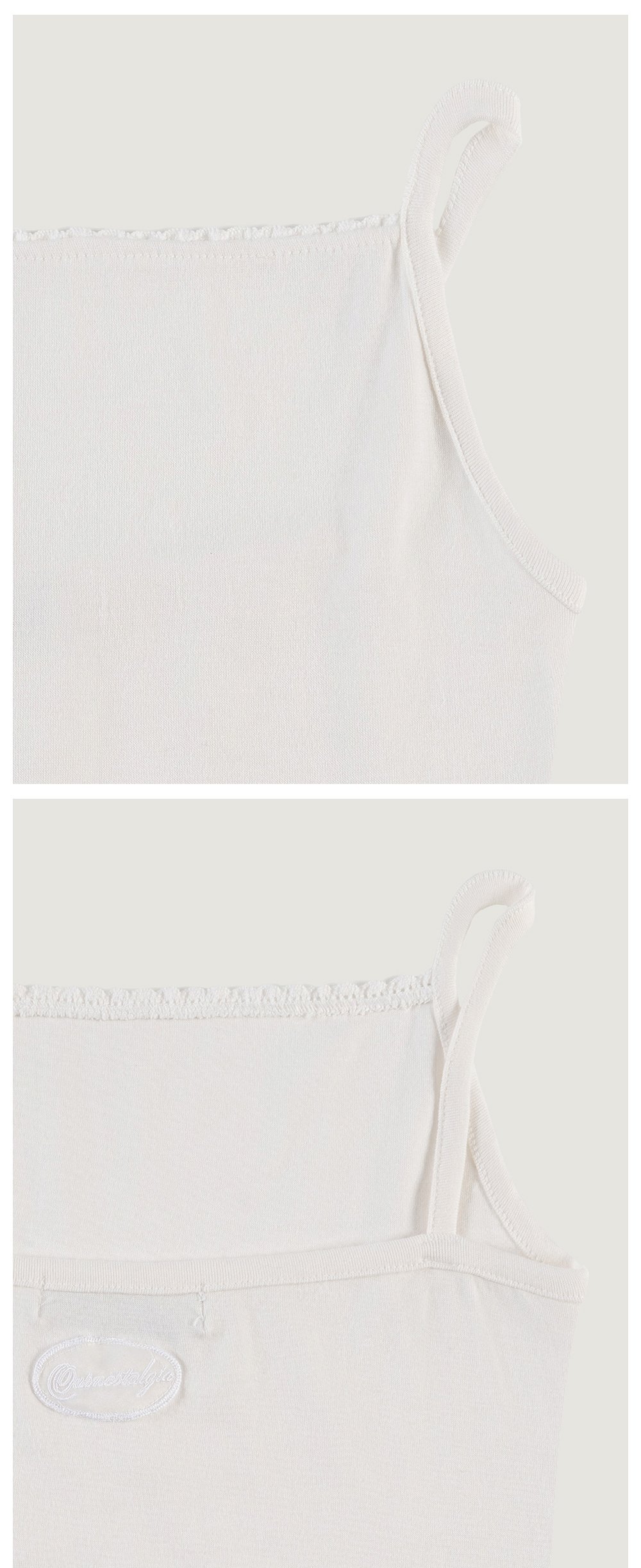 DELI LACE SLEEVELESS TEE - 2 COLORS AS SHOWN