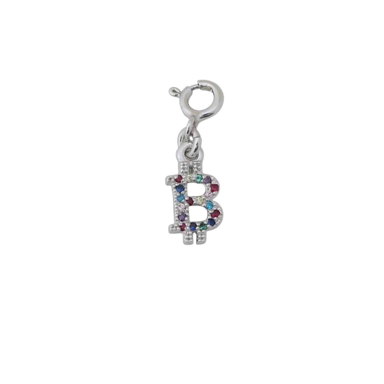 $169 ] Dynamic Bitcoin Charm / White / Multi Stone | 도리아니