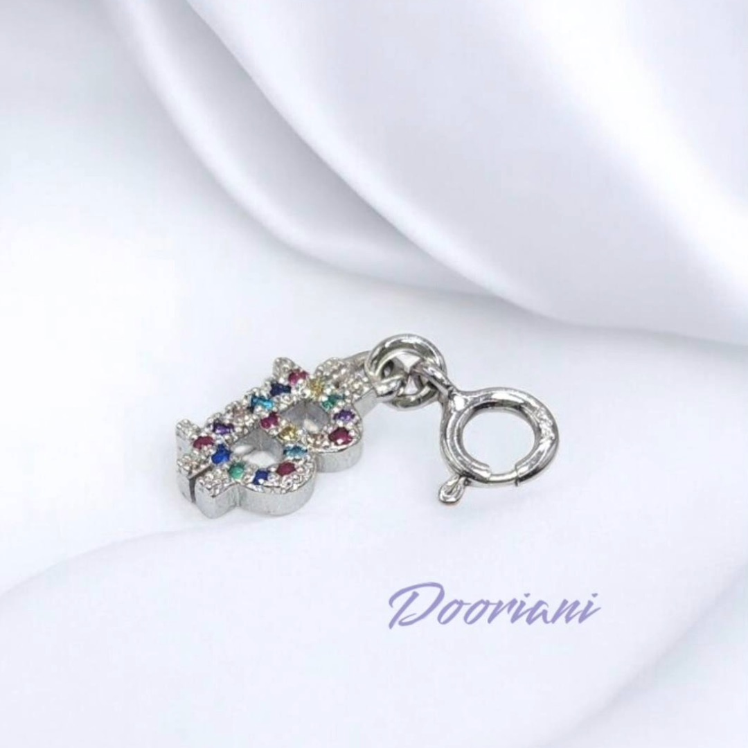 $169 ] Dynamic Bitcoin Charm / White / Multi Stone | 도리아니
