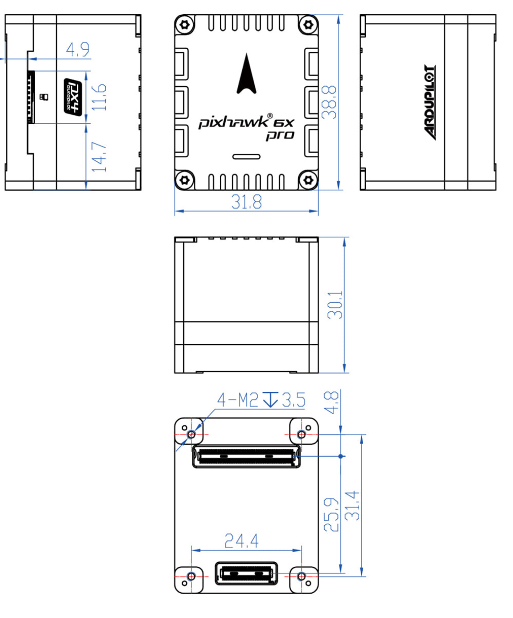 [�˾���ũ] HL-11070 [Holybro] �Ƚ�ȣũ 6X Pro ���� ��Ʈ�ѷ� ��� ��ǰ (�����Ǹ�) 5
