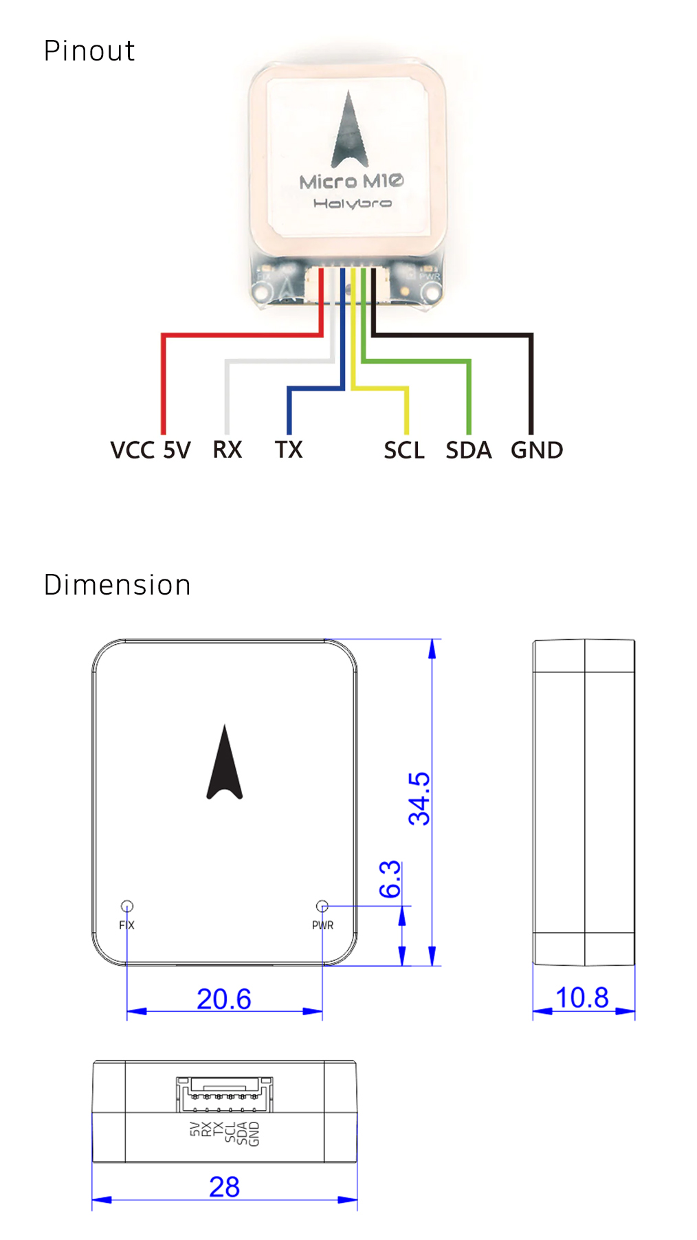 [���ܼ�] 5883GPS [Holybro] Nano Ublox M10 5883 �Ƚ�ȣũ GPS ��� - �����Ǹ�