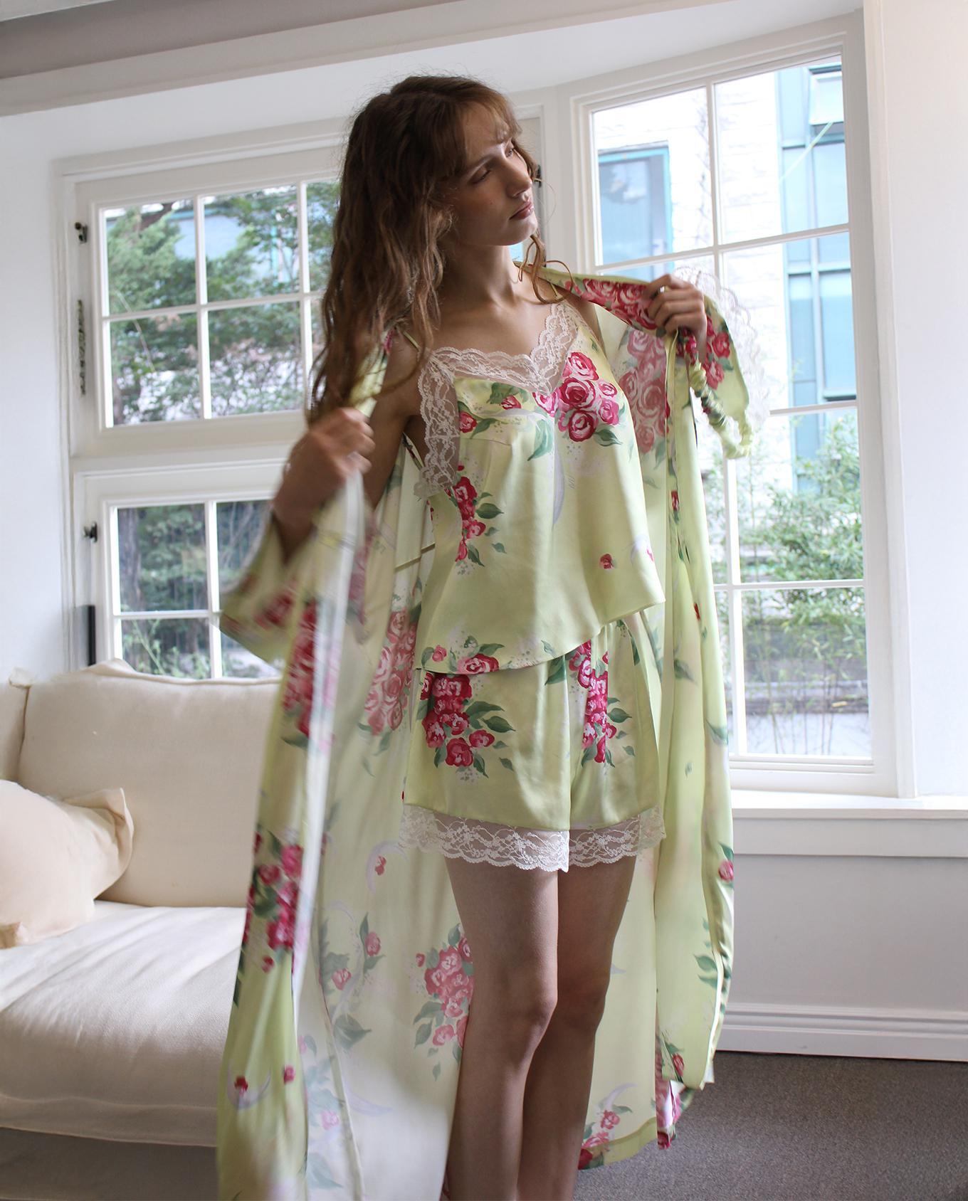 Rose Poétique Shorts (Soft Pistachio) - Inviting You