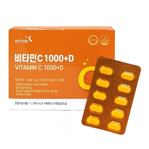 영진약품 비타민C 1000+D 1100mg 200정