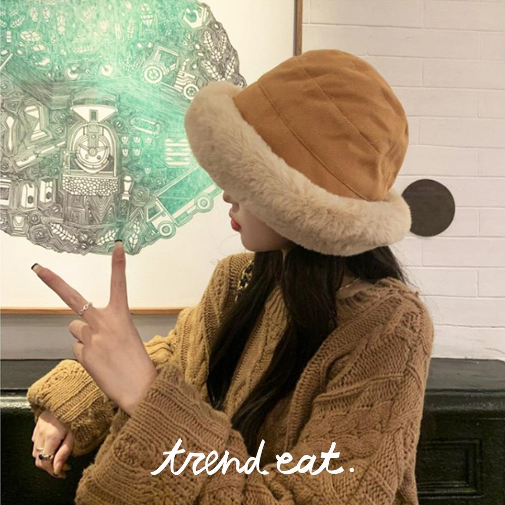 에스닉 양털 벙거지 모자 겨울 버킷햇 4color