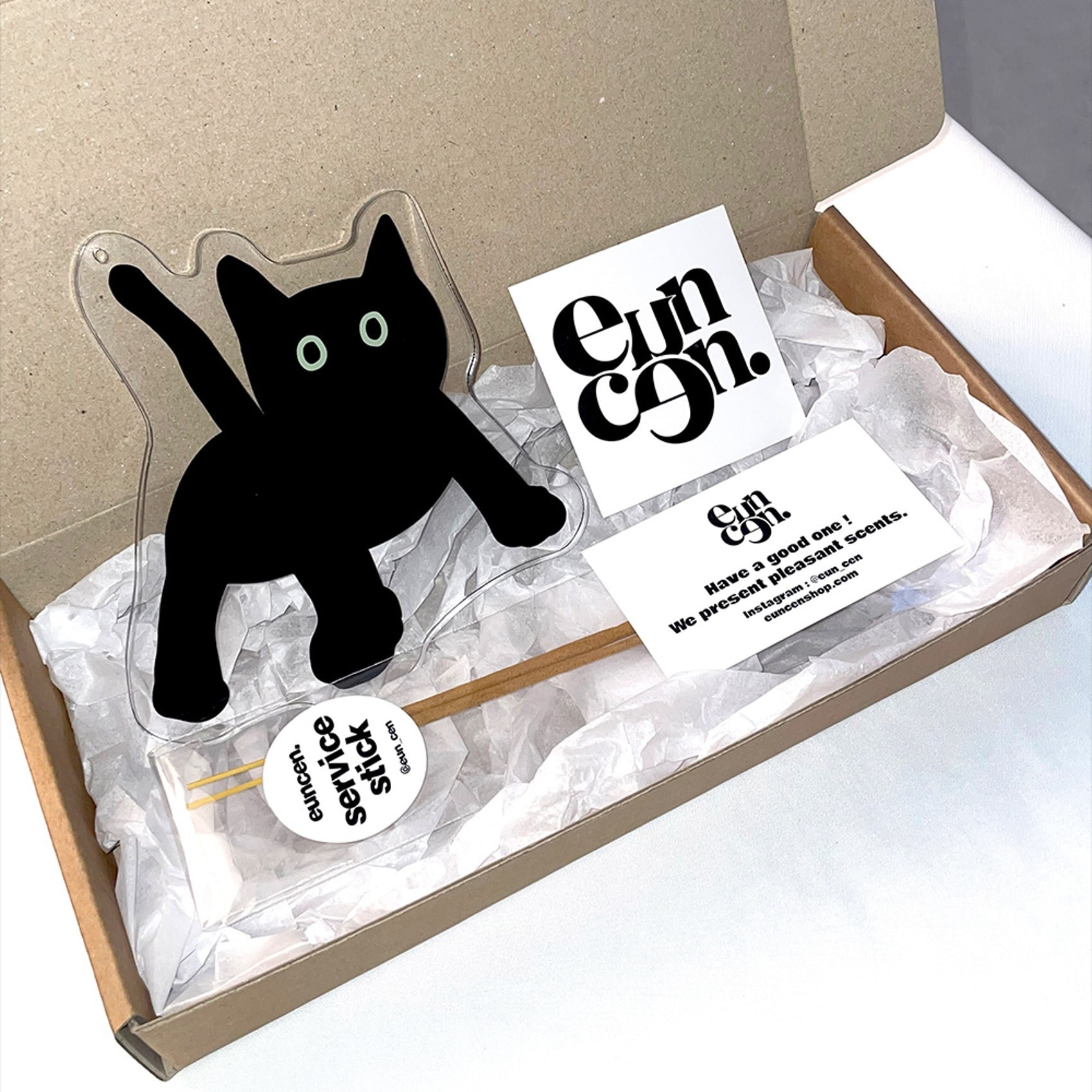 [은센] 블랙캣 고양이 아크릴 인센스홀더 세트