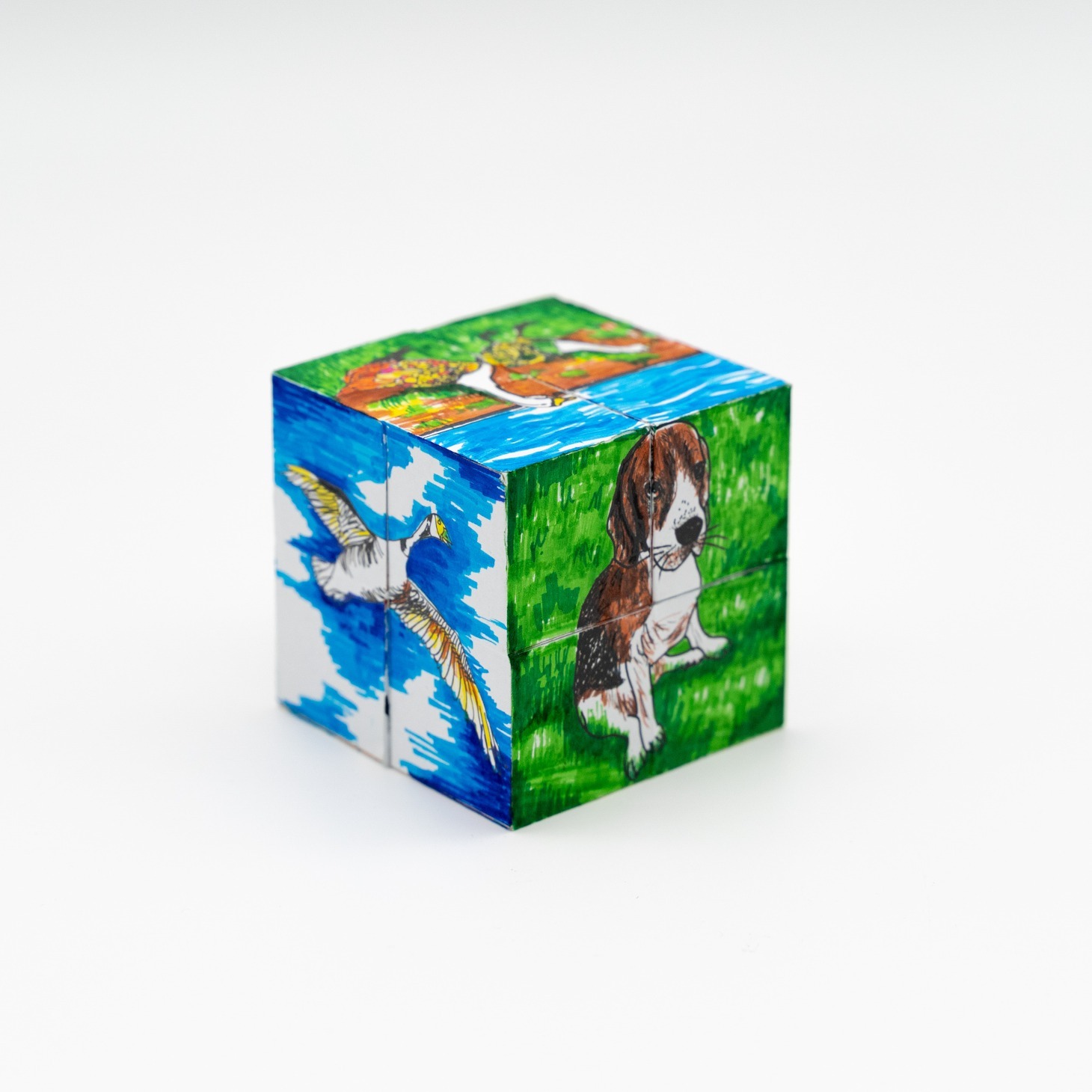 [MUSEUM IN HAND] DIY 퍼즐 큐브 키트 - 빙글빙글 동물 친구들  (이한나 작가)