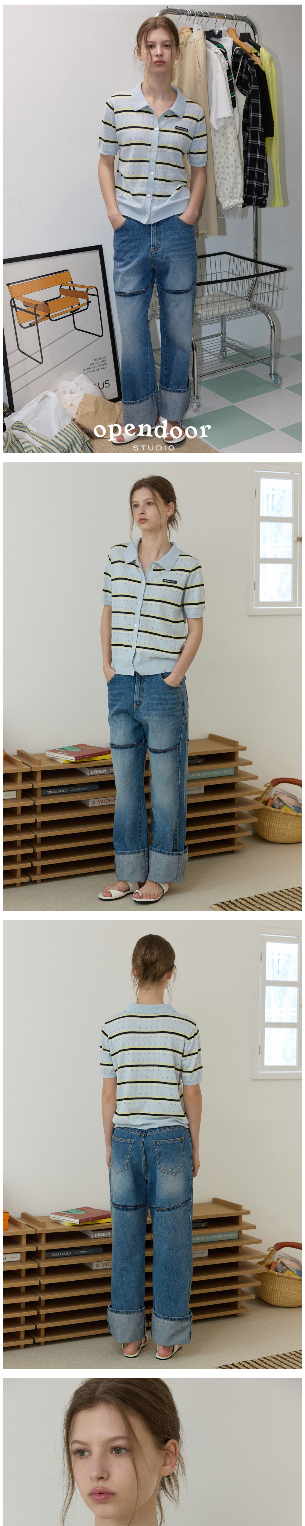 긴 드레스 딥블루 색상 이미지-S2L2