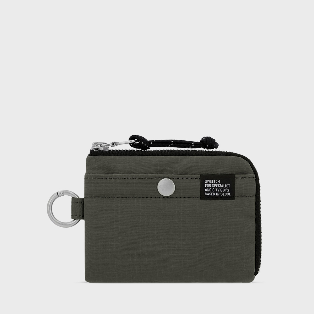 HALF ZIP WALLET 001 M Moss Grey - sweetch