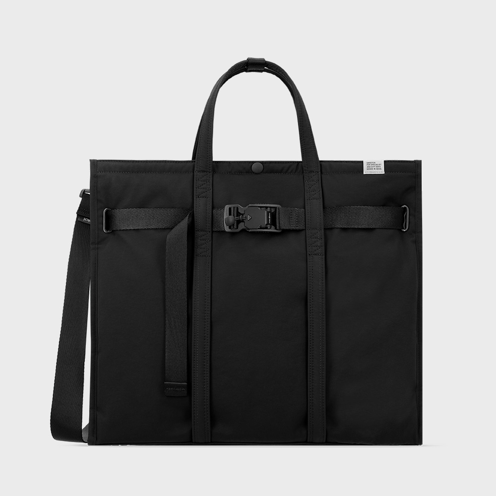 TOTE BRIEF 001 WIDE L WITH BELT Black - sweetch TOTE BRIEF 001 WIDE L WITH BELT Black - sweetch