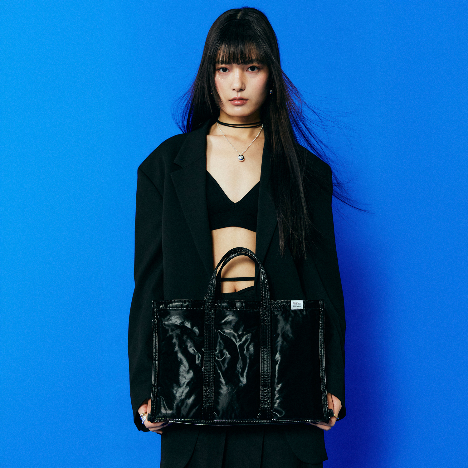 sweetch☆TOTE BRIEF 001 WIDE M Glossy Black CT-054 TOTE BRIEF 001 WIDE M