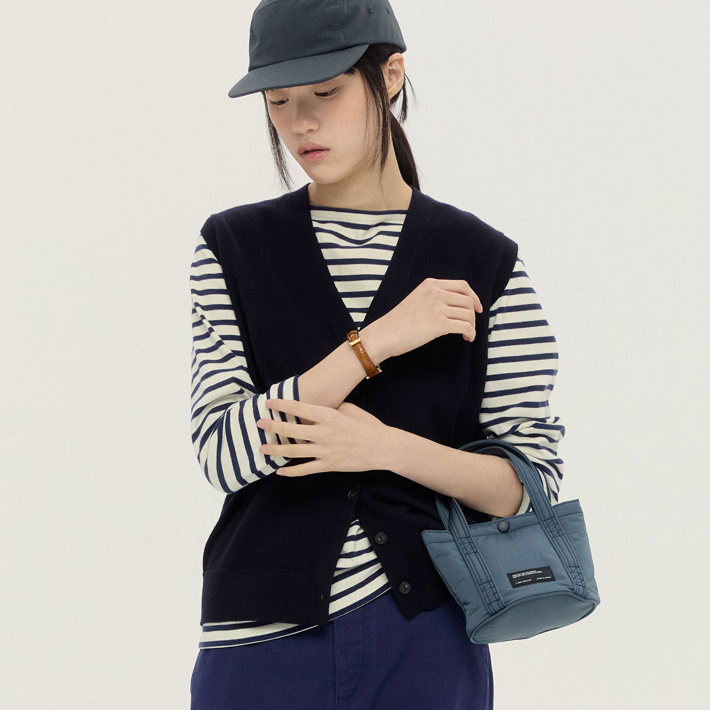 [SWEETCH] 韓国☆TOTE BRIEF 001 XS TOTE BRIEF 001 XS Light Blue - sweetch