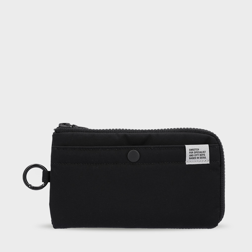 【激レア・新品・匿名配送】려객운임 전자결제카드 예약배송 12/1 ] HALF ZIP WALLET 001 L Glossy Black | sweetch