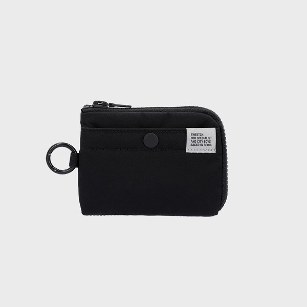 HALF ZIP WALLET 001 L Black - sweetch