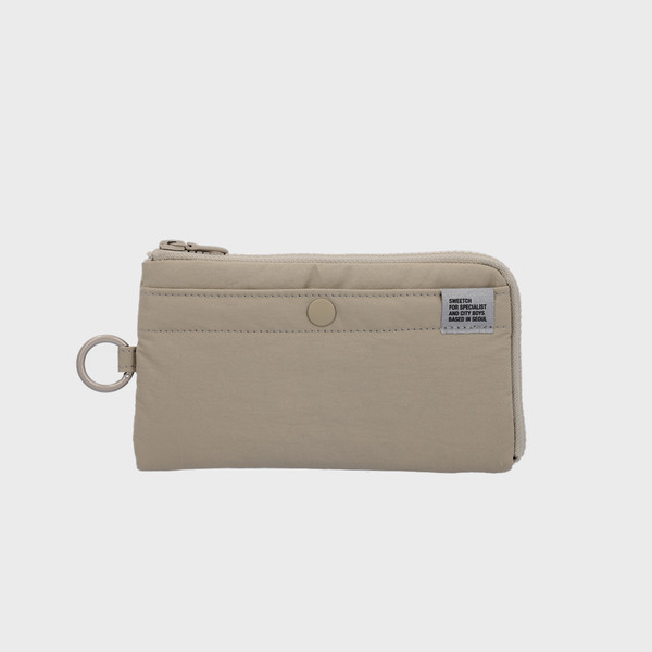★sweetch★ HALF ZIP WALLET 001 M Stone Grey HALF ZIP WALLET 001 L Stone Grey - sweetch
