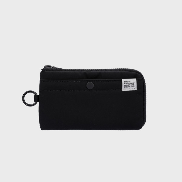 HALF ZIP WALLET 001 L Black - sweetch