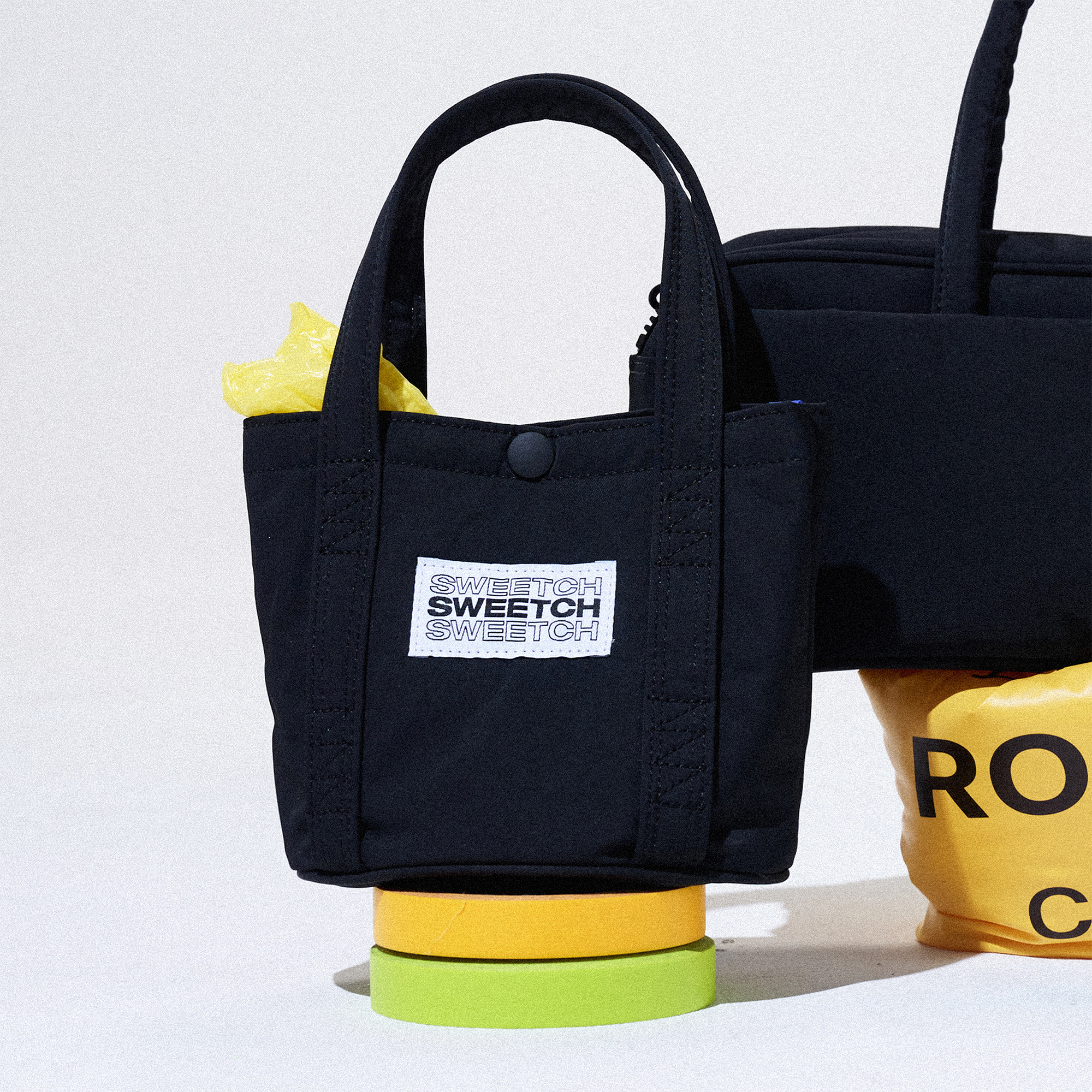 TOTE BRIEF 001 XS Glossy Black - sweetch