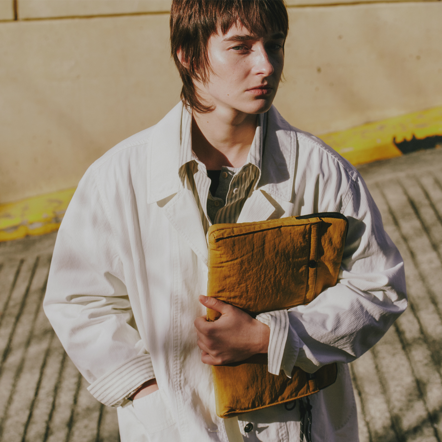 ☆sweetch☆ CITY BOYS LAPTOP CASE Ochre Mustard CT-005-OM / CITY BOYS LAPTOP CASE Ochre Mustard - sweetch