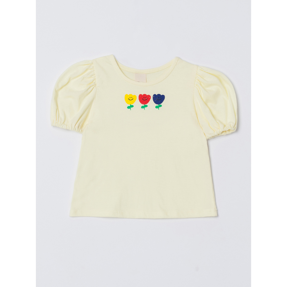 반팔 티셔츠 아이보리 색상 이미지-S1L15