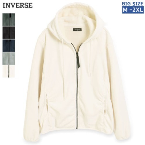 [WS-F177] Unisex Soft Fleece Fleece Hood Zip Up Big Size Jumper