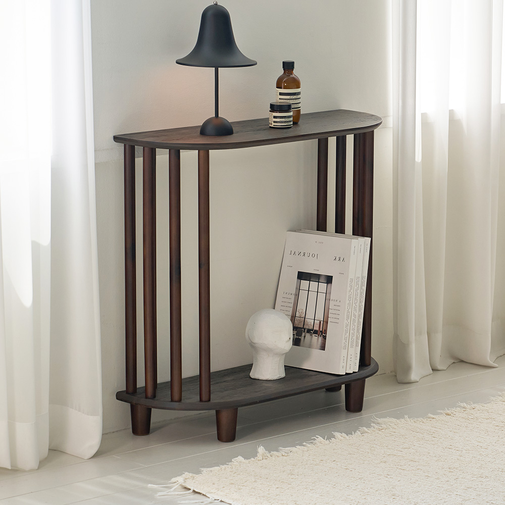 유아올쏘 | 아이비 반타원 원목 협탁 - 스타일리시한 공간 연출