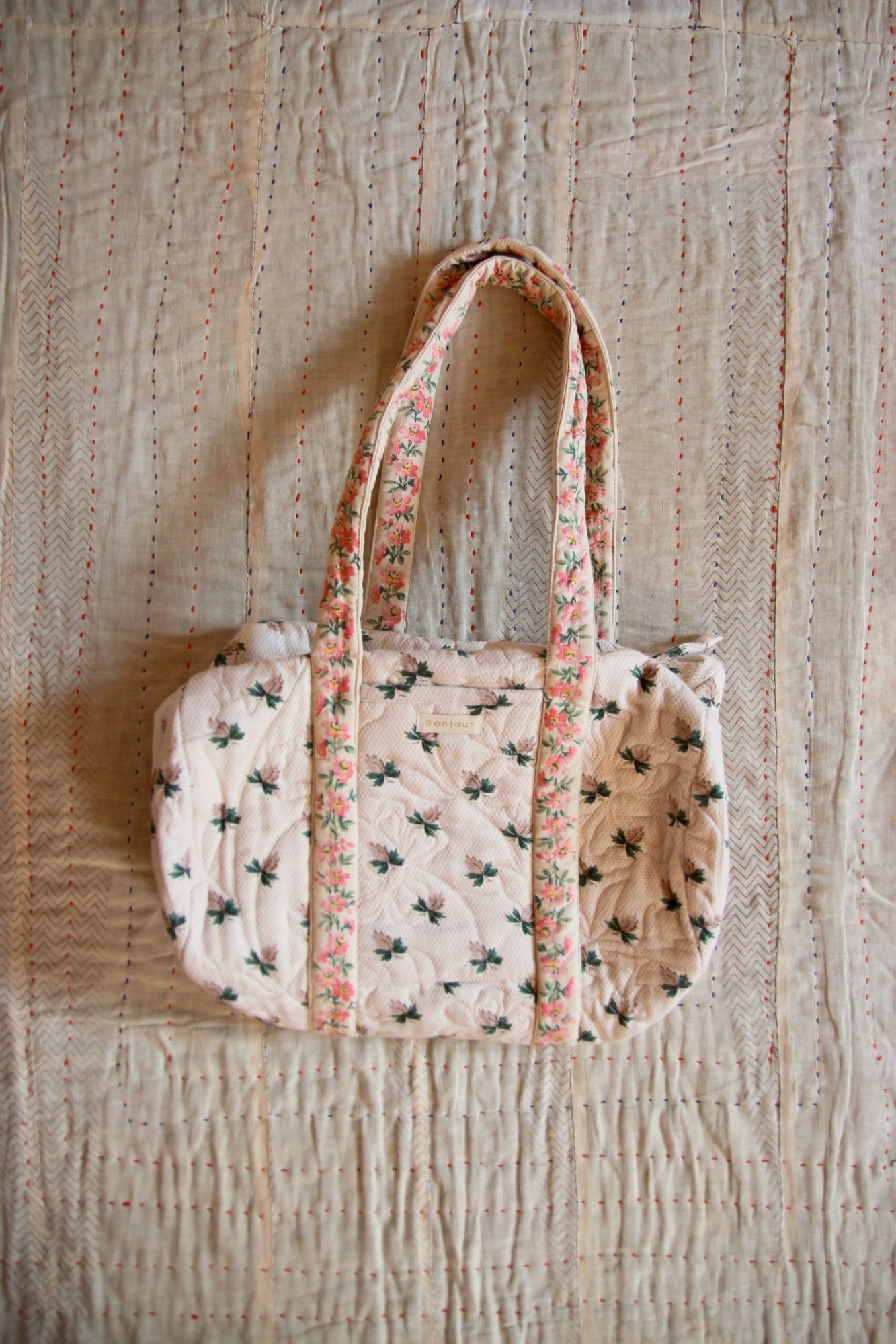 SMALL BOWLING BAG(Hazelnut flowers print) - My Little Closet