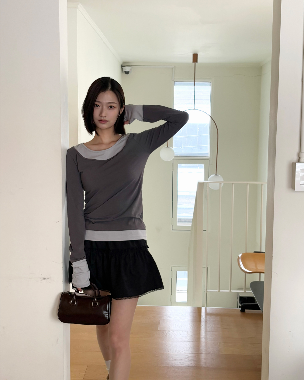 물결 레이스 스커트 (ivory,black) 상세 이미지 30