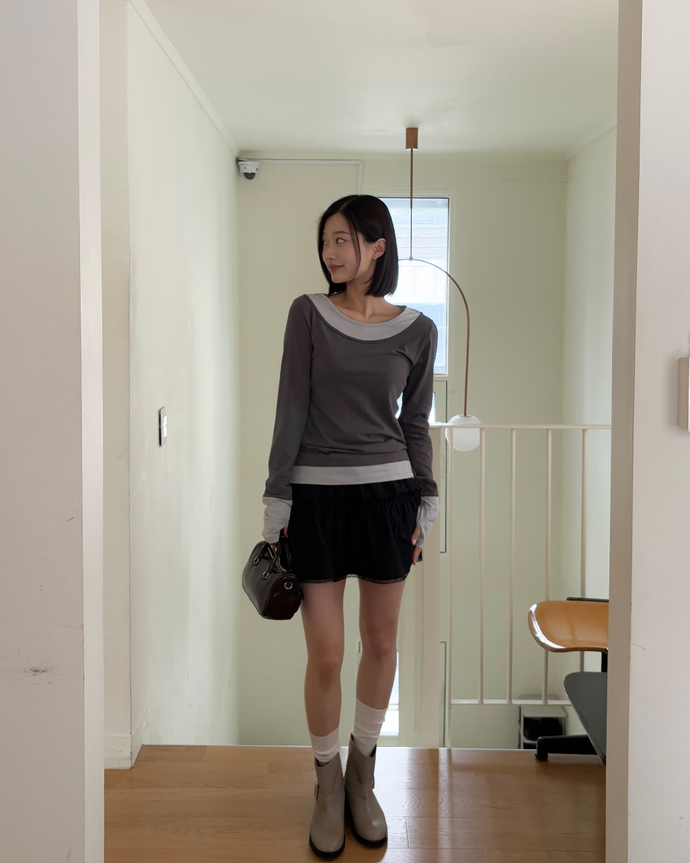 물결 레이스 스커트 (ivory,black) 상세 이미지 24