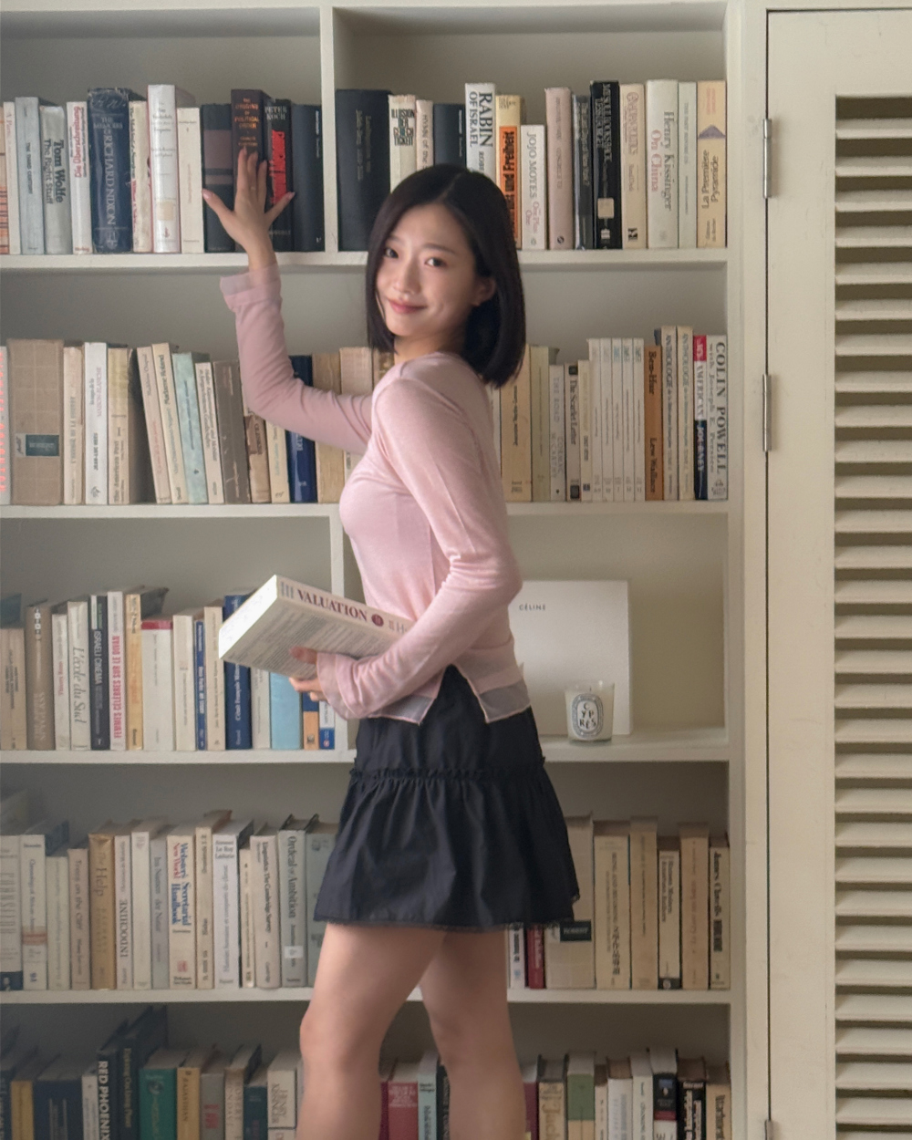 물결 레이스 스커트 (ivory,black) 상세 이미지 11
