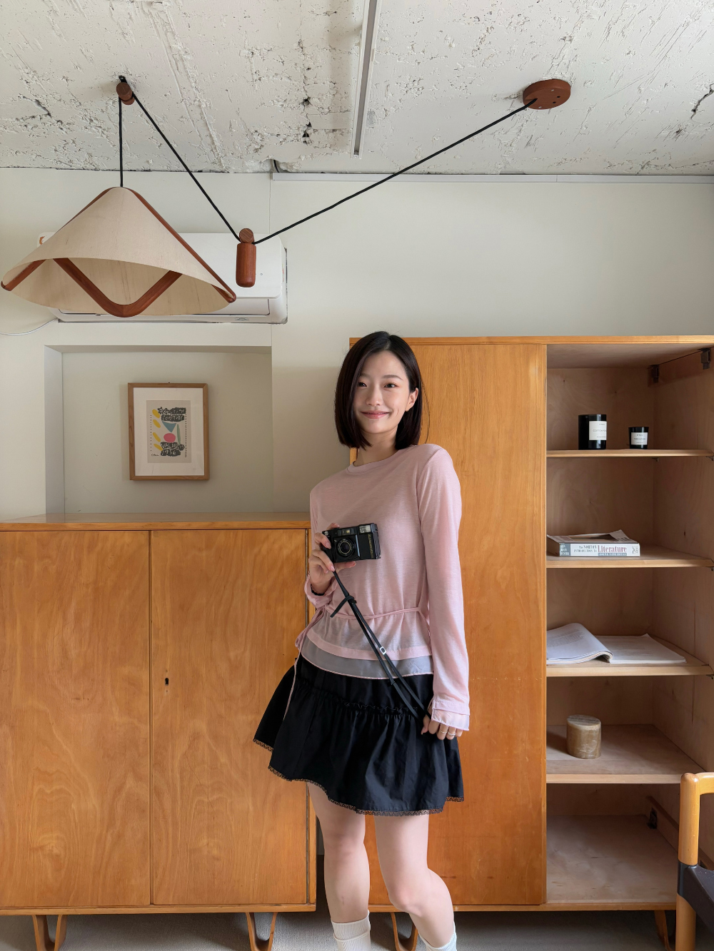 물결 레이스 스커트 (ivory,black) 상세 이미지 16