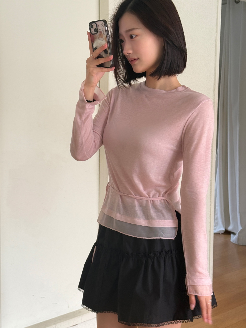 물결 레이스 스커트 (ivory,black) 상세 이미지 19