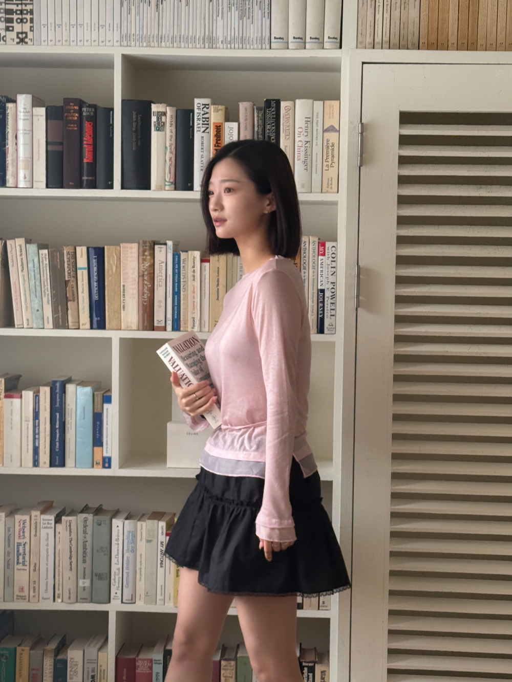 물결 레이스 스커트 (ivory,black) 상세 이미지 9