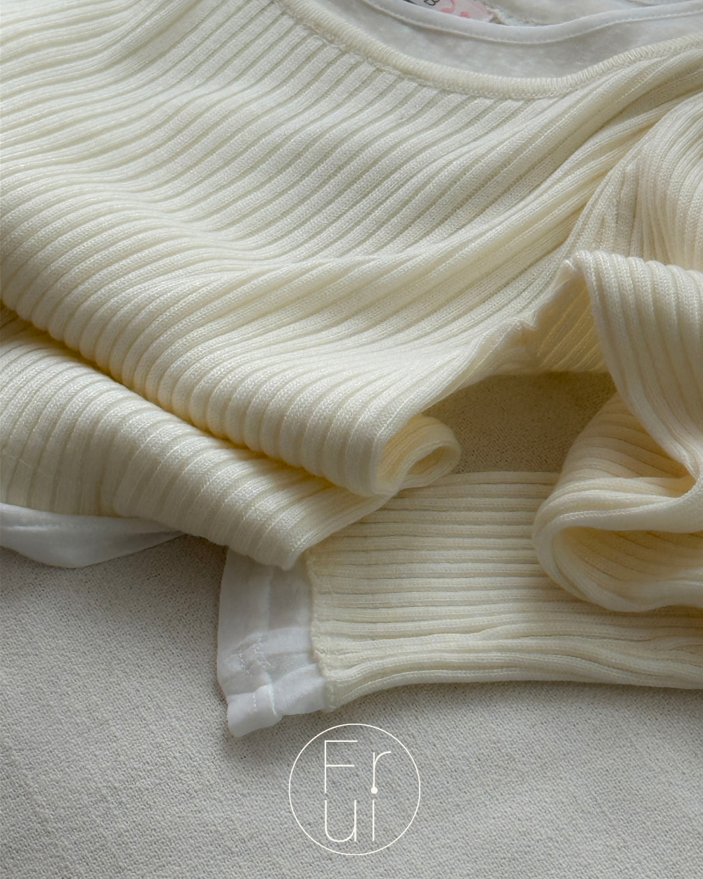 [1500장/컬러추가](여리핏/봄신상)마카롱 레이어드 크림 니트 (ivory,gray,black) 상세 이미지 31