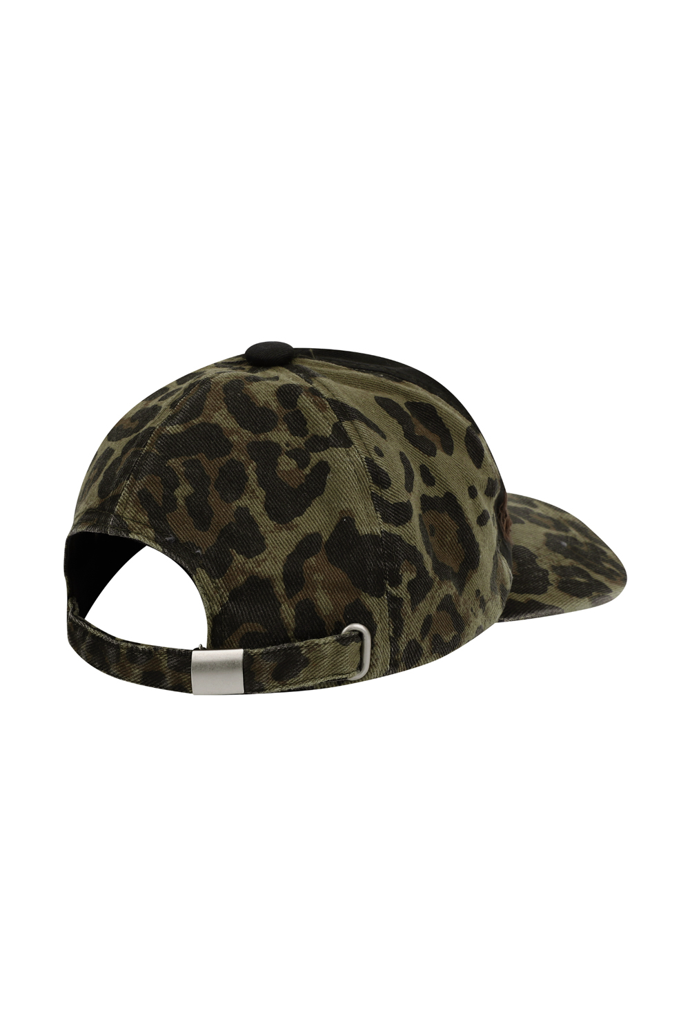 Leopard Patch Cotton Ball Cap (Khaki) - AAKAM