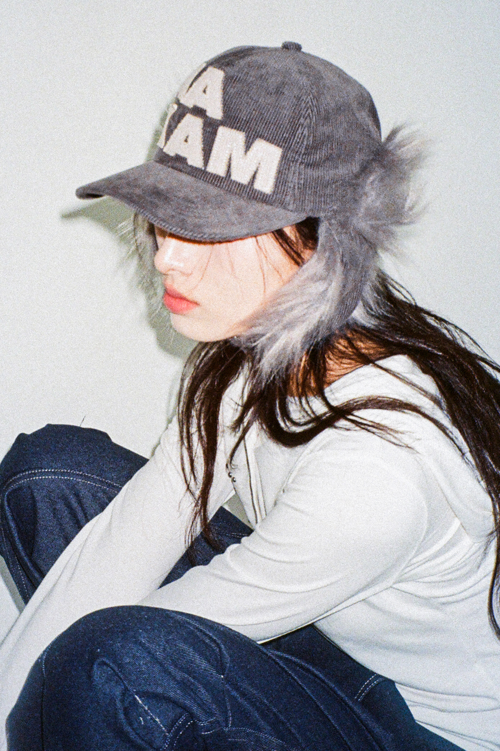 Corduroy Trapper Cap (Gray) | AAKAM