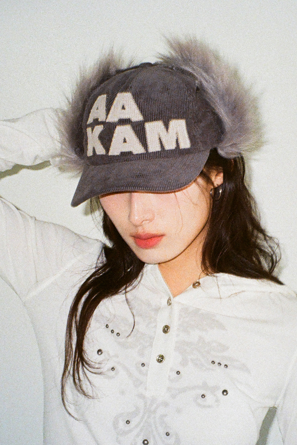 Corduroy Trapper Cap (Gray) | AAKAM
