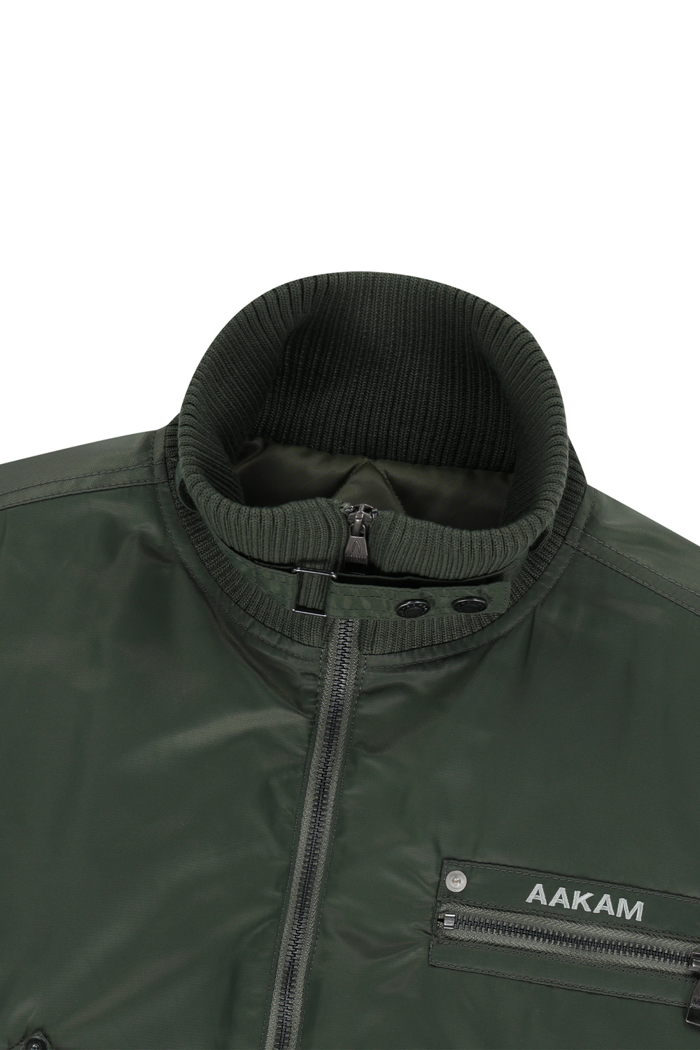 26.01.12 예약 배송] High-Neck Bomber Jacket (Khaki) | AAKAM