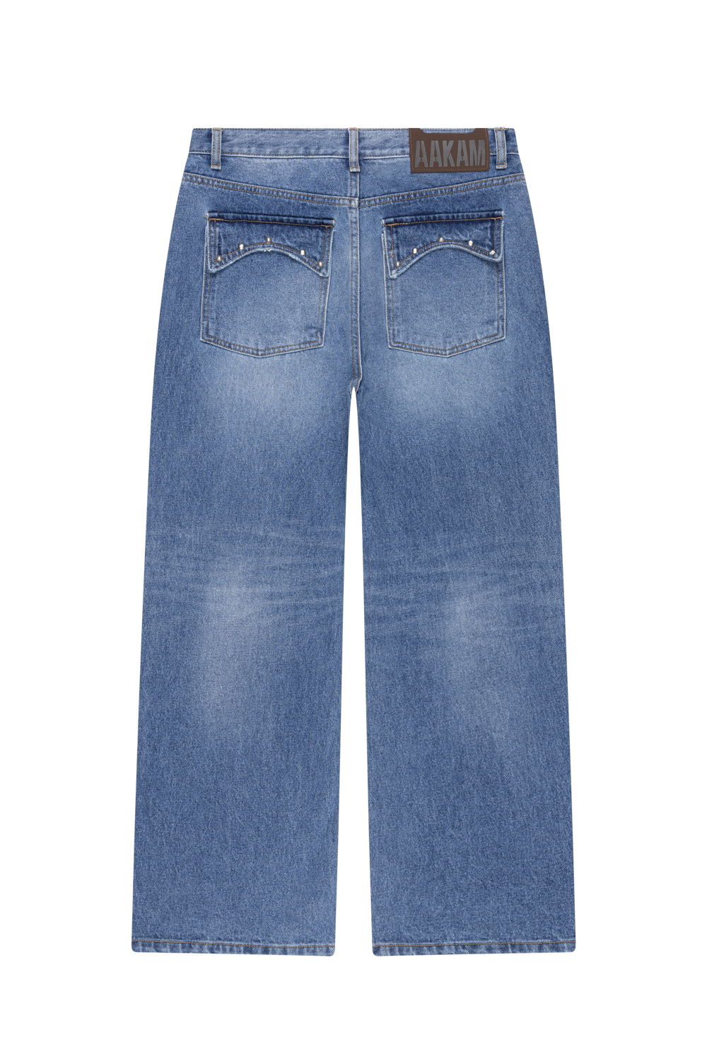 Multi Studded Denim Pants (Blue) - AAKAM
