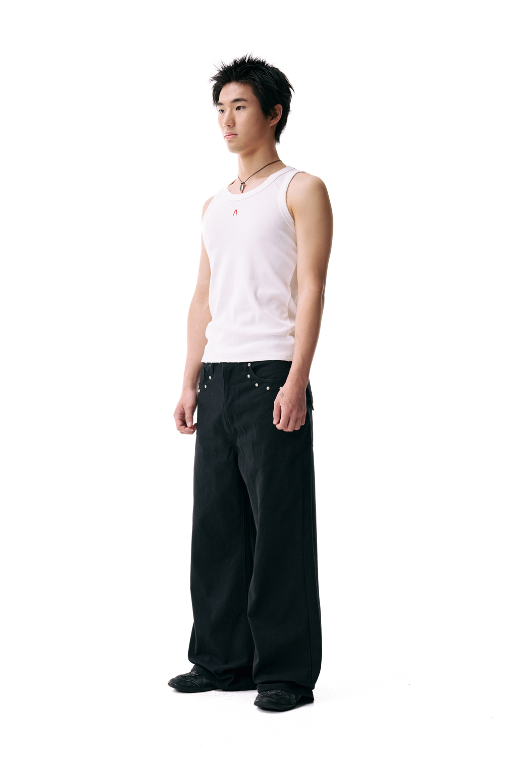 AAKAM Multi Studded Cotton Pants サイズ2 Multi Studded Cotton Pants (Black) - AAKAM