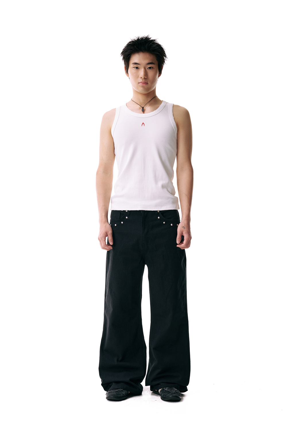 Multi Studded Cotton Pants (Black) - AAKAM