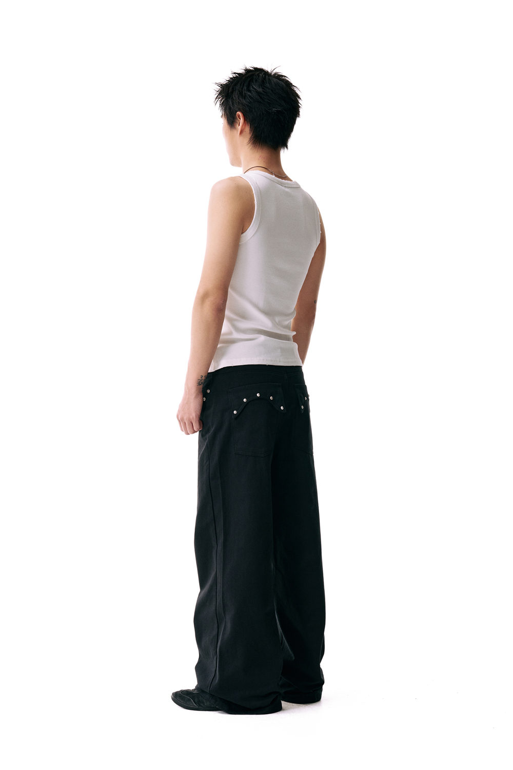 Multi Studded Cotton Pants (Black) - AAKAM
