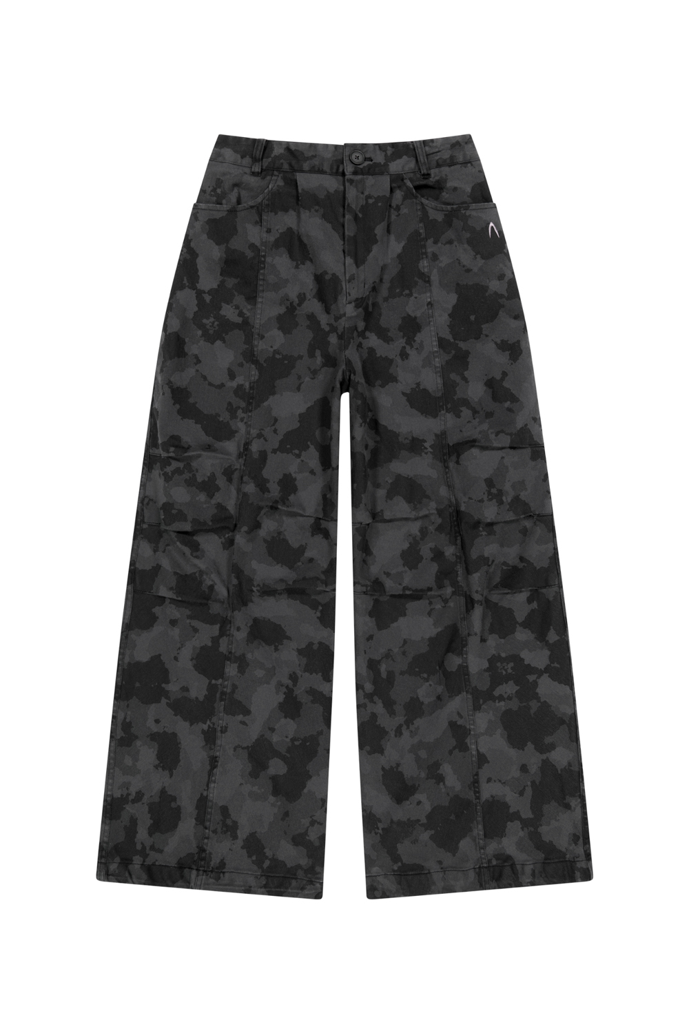 パンツ AAKAM Knee Pin-tuck Camouflage Twill 1 Knee Pin-tuck Camouflage Twill Pants (Black) | AAKAM