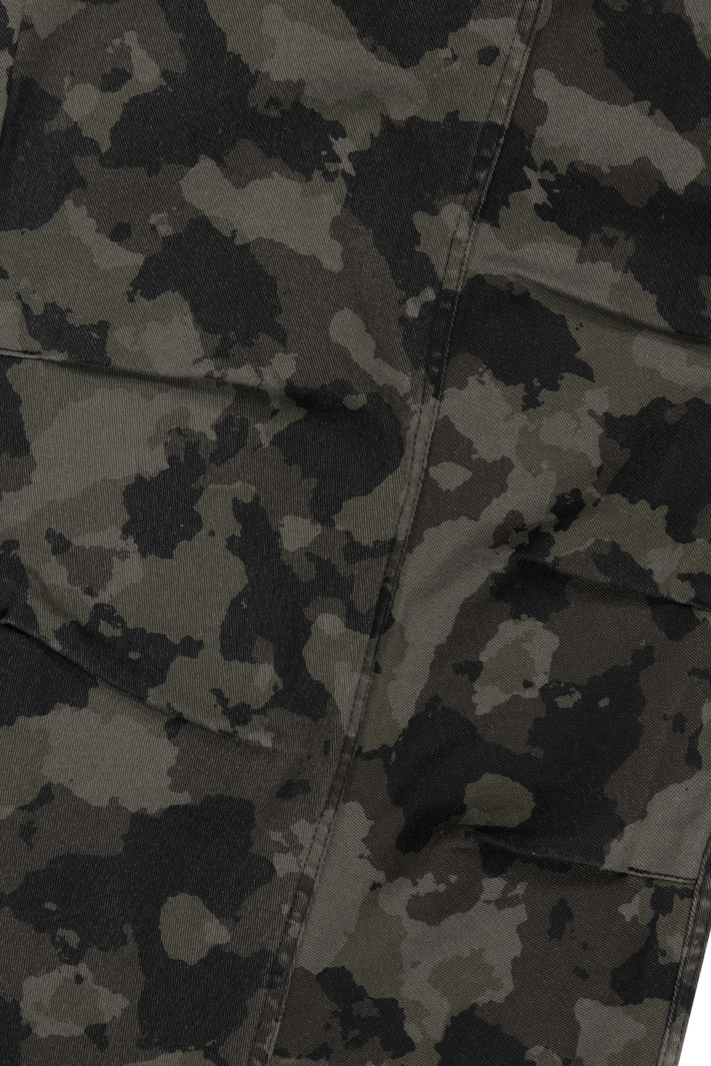 Knee Pin-tuck Camouflage Twill Pants (Khaki) | AAKAM