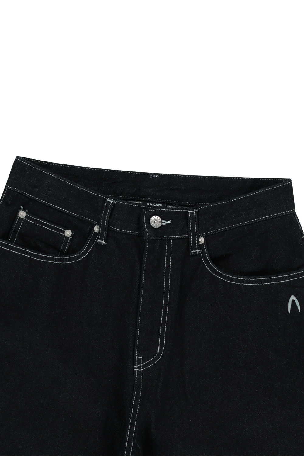 Needlework Carpenter Denim Pants (Black) - AAKAM