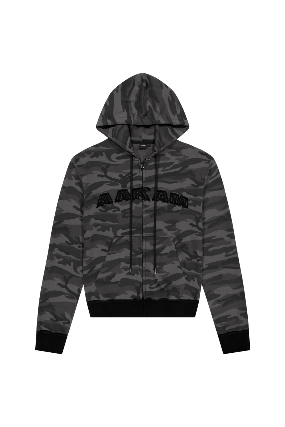 完売　AAKAM Contrast Logo Button Hoodie 2 MUSINSA公式 | AAKAM Contrast Logo Button Hoodie (Black)