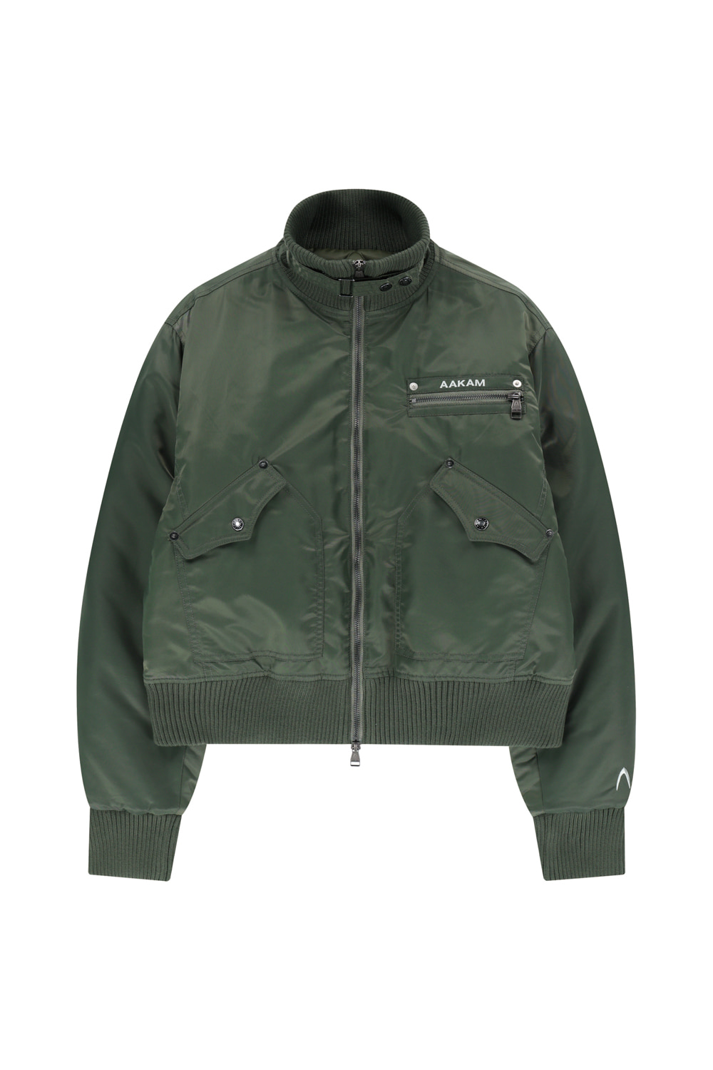 ジャケット・アウター AAKAM High-Neck Bomber Jacket (Khaki) 26.01.12 예약 배송] High-Neck Bomber Jacket (Khaki) | AAKAM